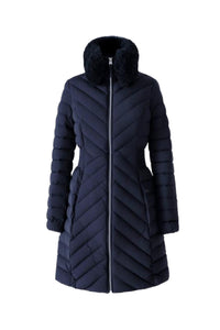 Navy Ladies Light Down Coat