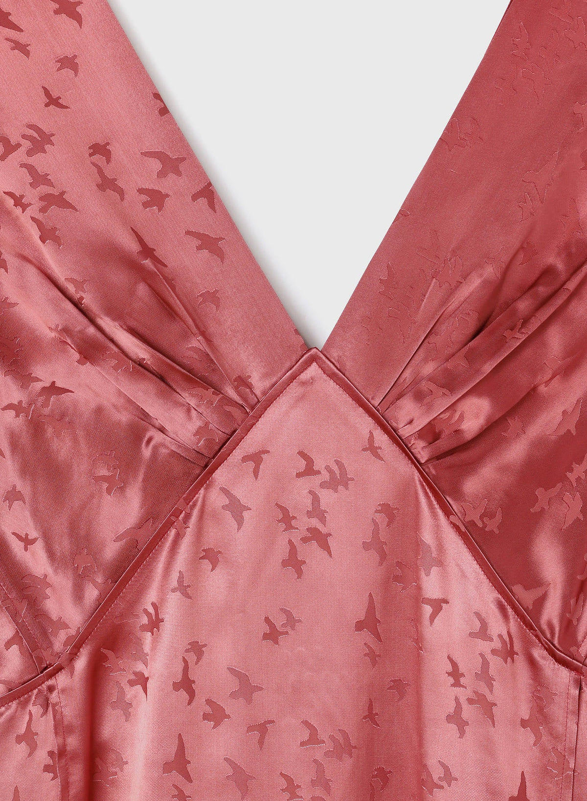 PINK ROSE JACQUARD MIDI DRESS