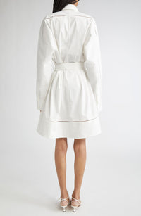 Robe Sammy en popeline de coton - White