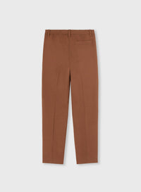 CLAY REVERSED PLEATS PANTS WITH EMBROIDERY (NR)