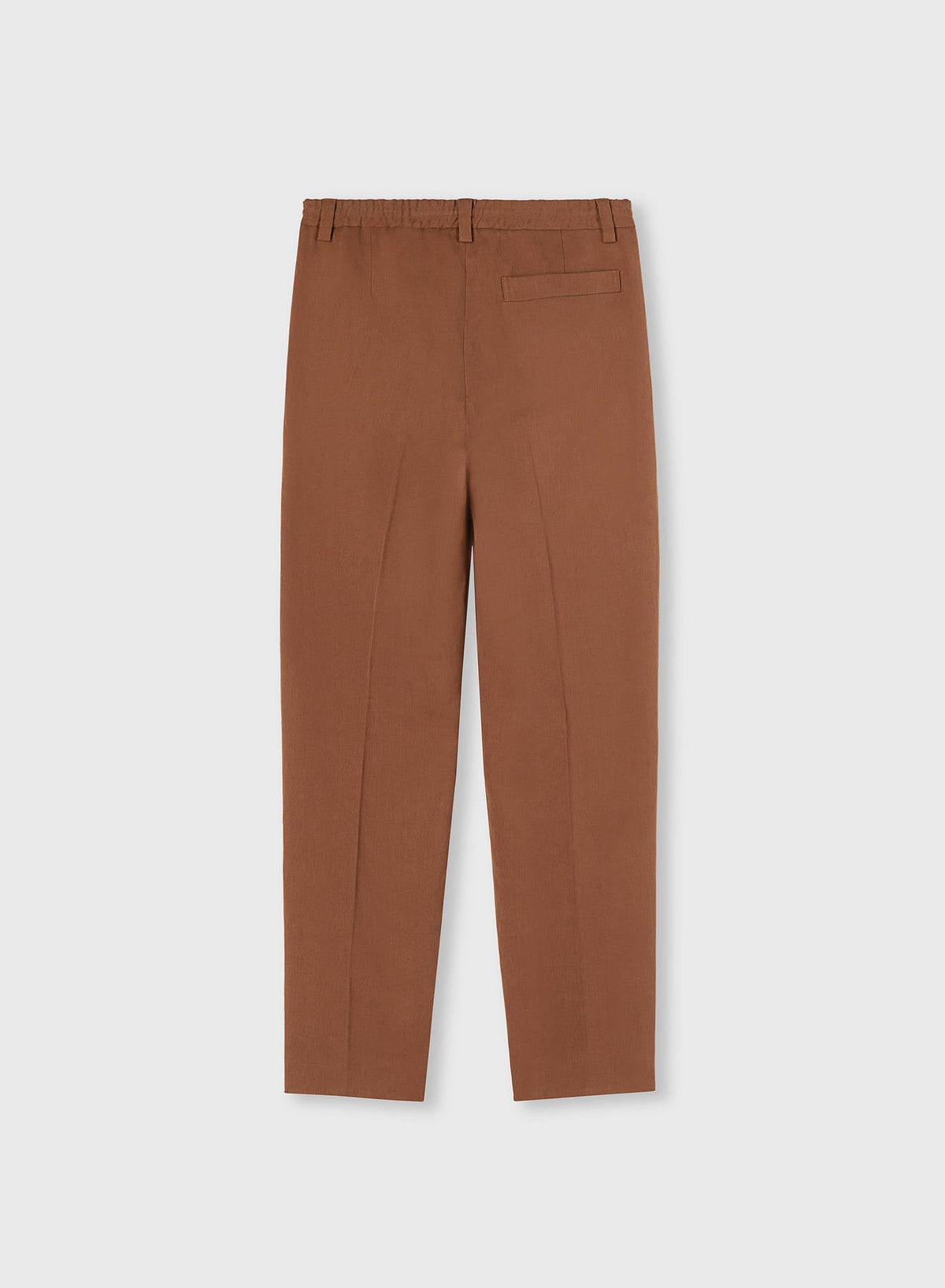 CLAY REVERSED PLEATS PANTS WITH EMBROIDERY (NR)