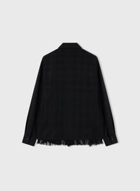 BLACK WEAVE SUPERLIGHT CASHMERE SHIRT