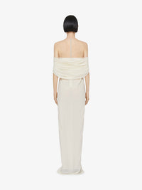 KNOT LONG DRESS WITH BACK DRAPPED
