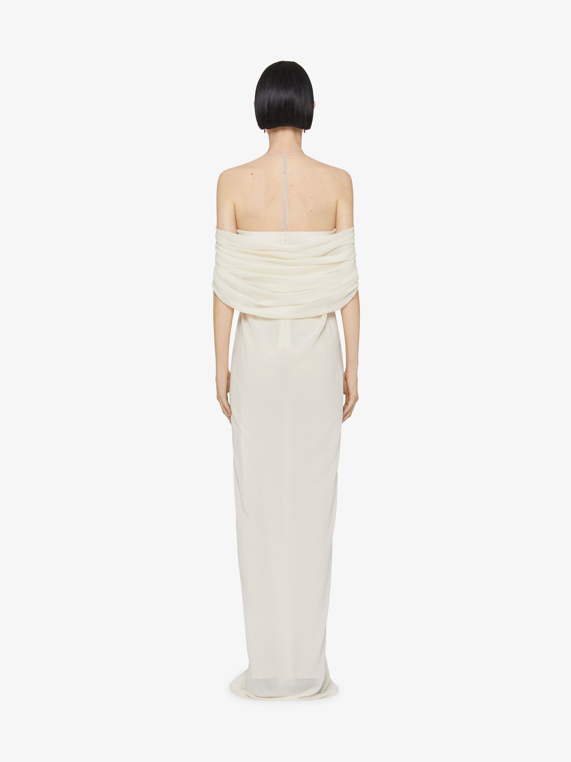 KNOT LONG DRESS WITH BACK DRAPPED