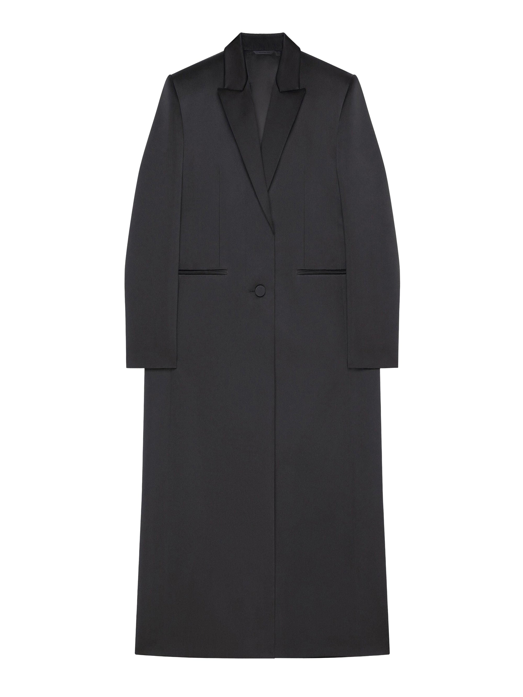 Manteau en crêpe satin - Black