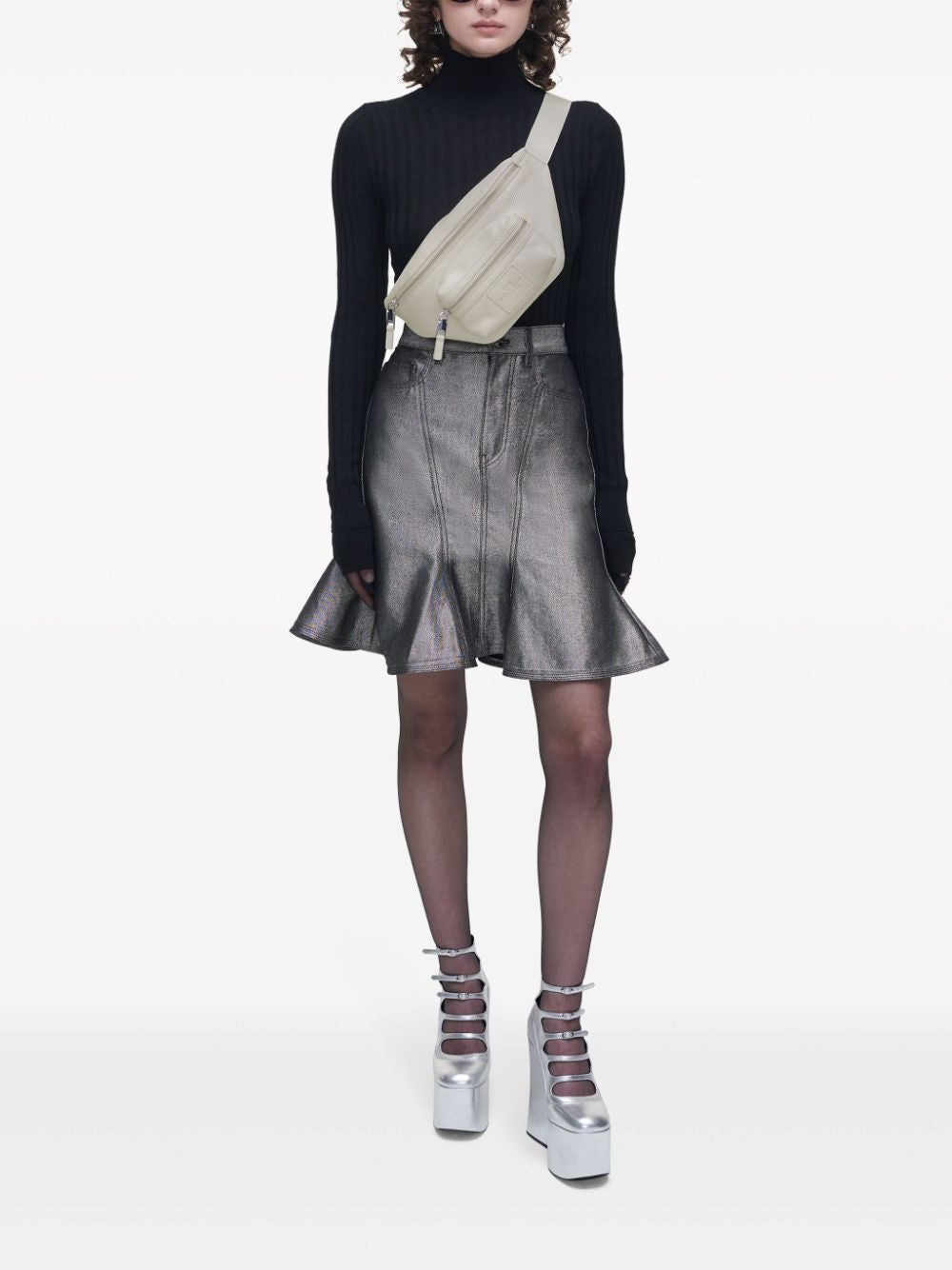 Sac banane zippé en cuir - Cotton & Silver
