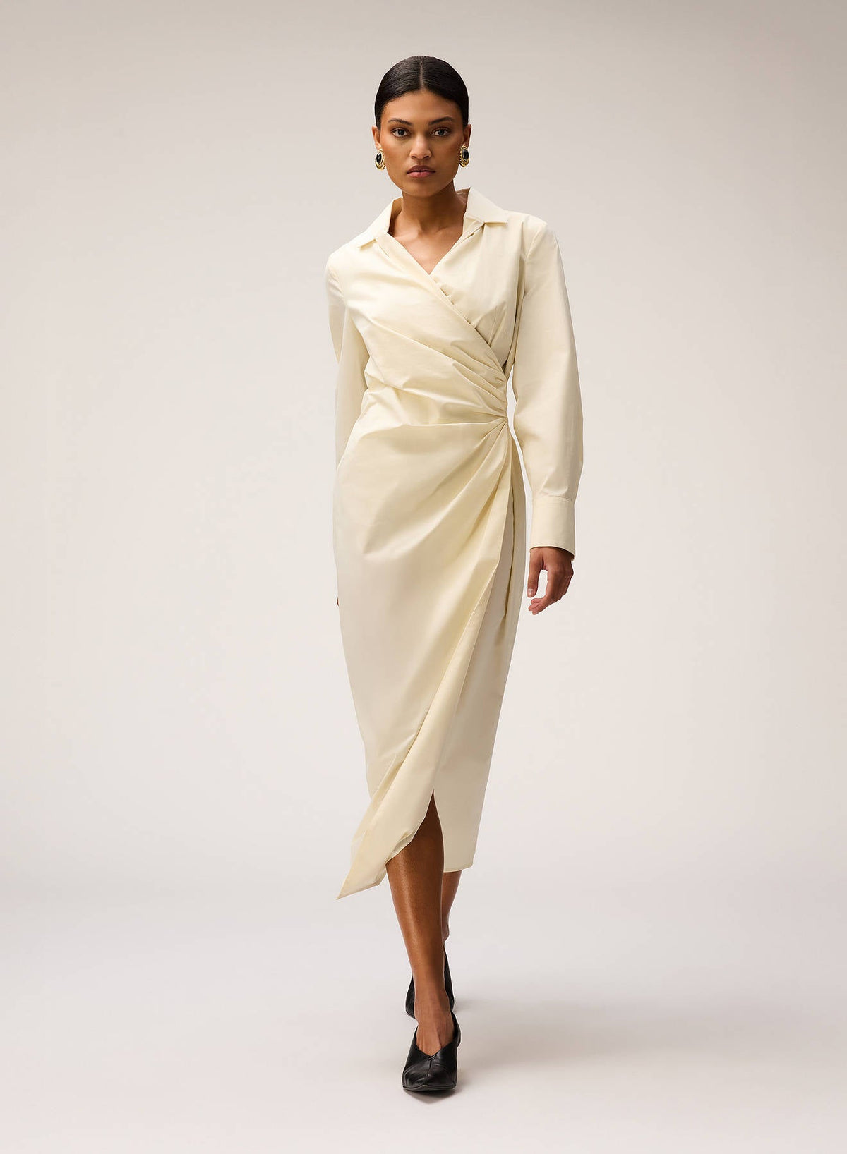 BUTTER POPELINE COTTON STRETCH DRESS