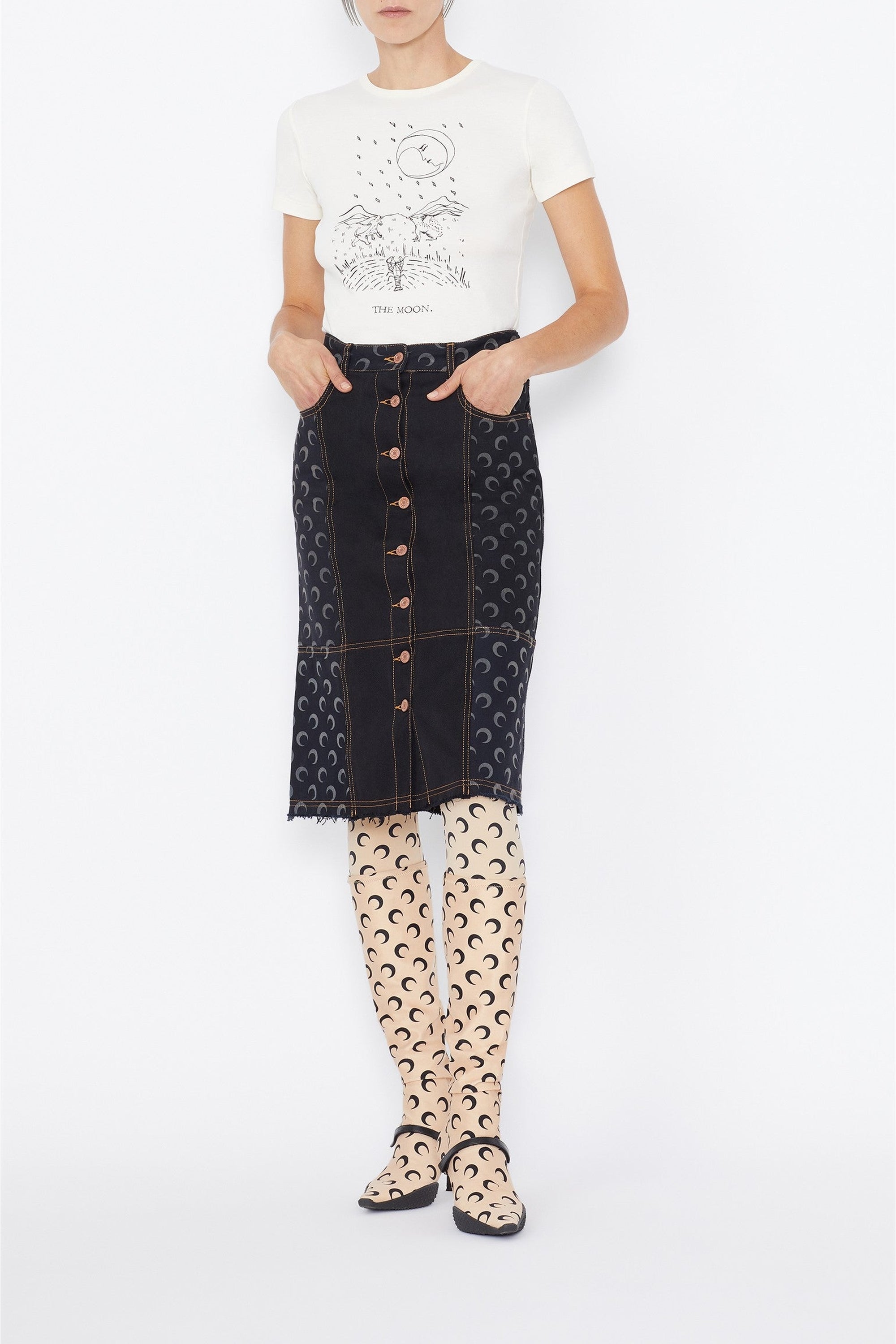 PRIX MARQUE : 220€_All Over Moon Black Jupe - All Over Moon Black