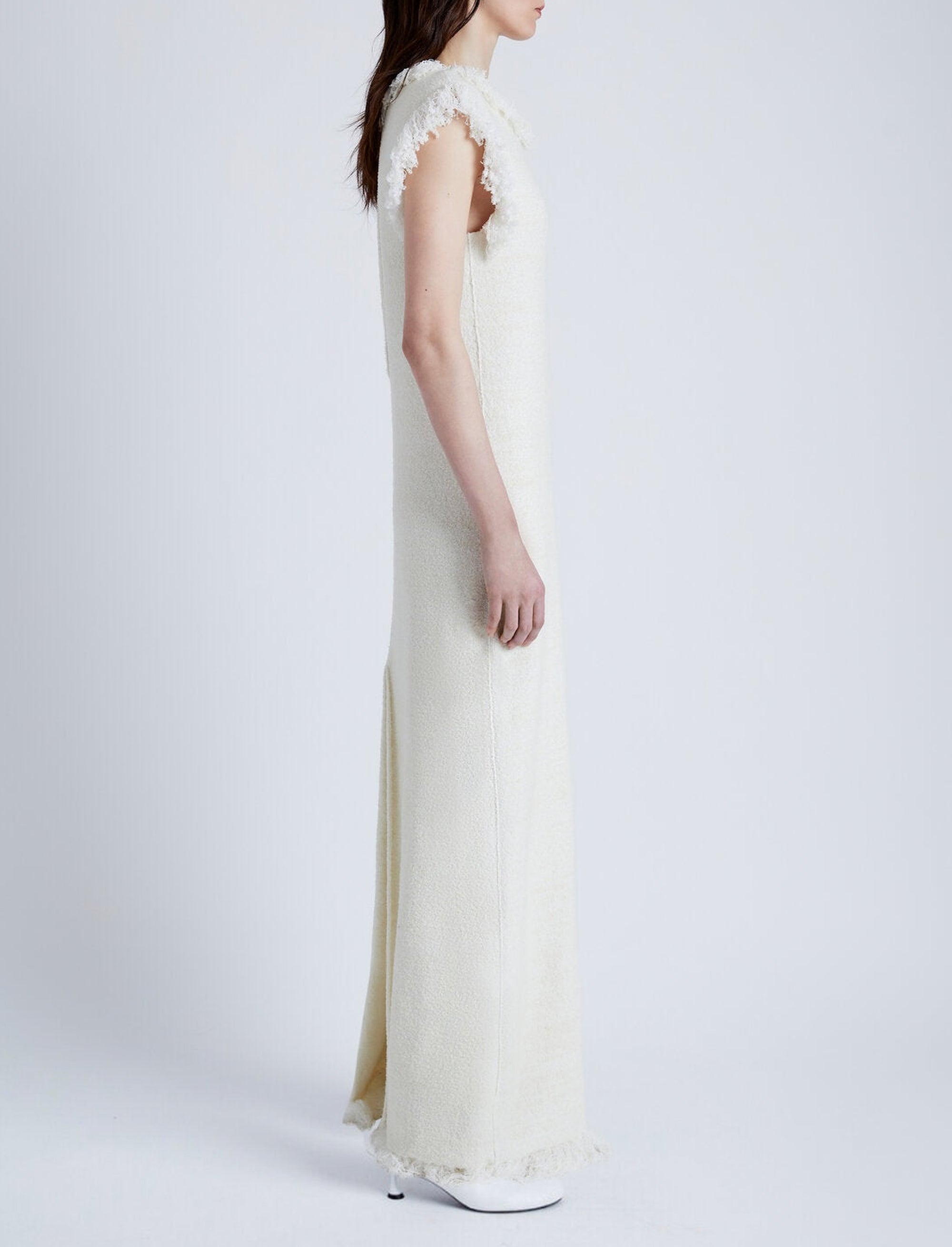 Robe Toni texturée en laine - Ivory
