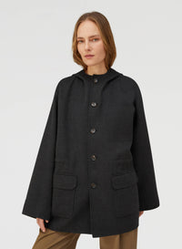 ANTHRACITE AND MUSK ROPE REVERSIBLE PARKA