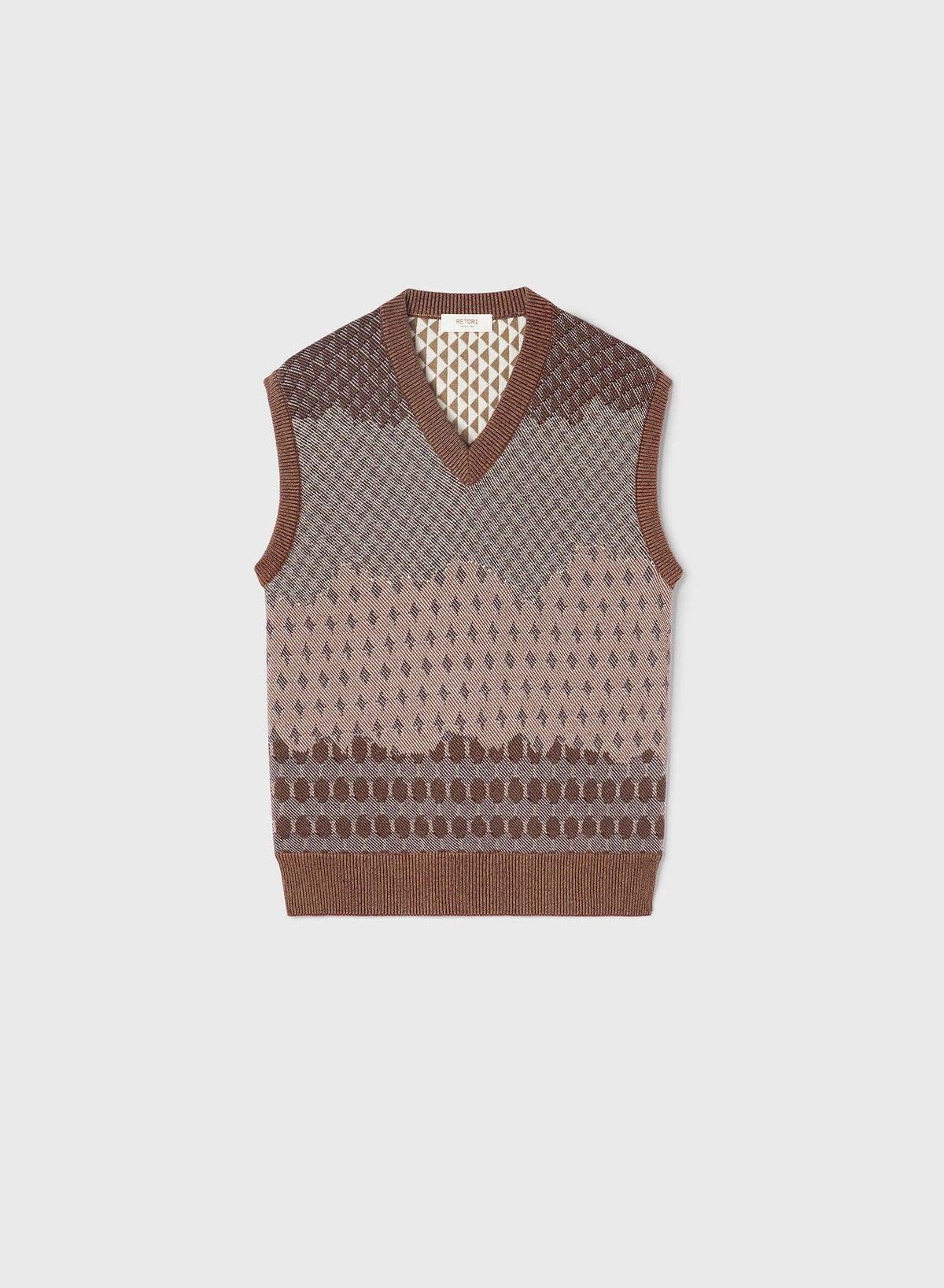 AMARANTO REVERSIBILE JACQUARD VEST