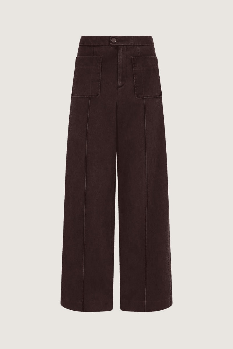 PRUNE _ Pantalon Harry en coton - Prune