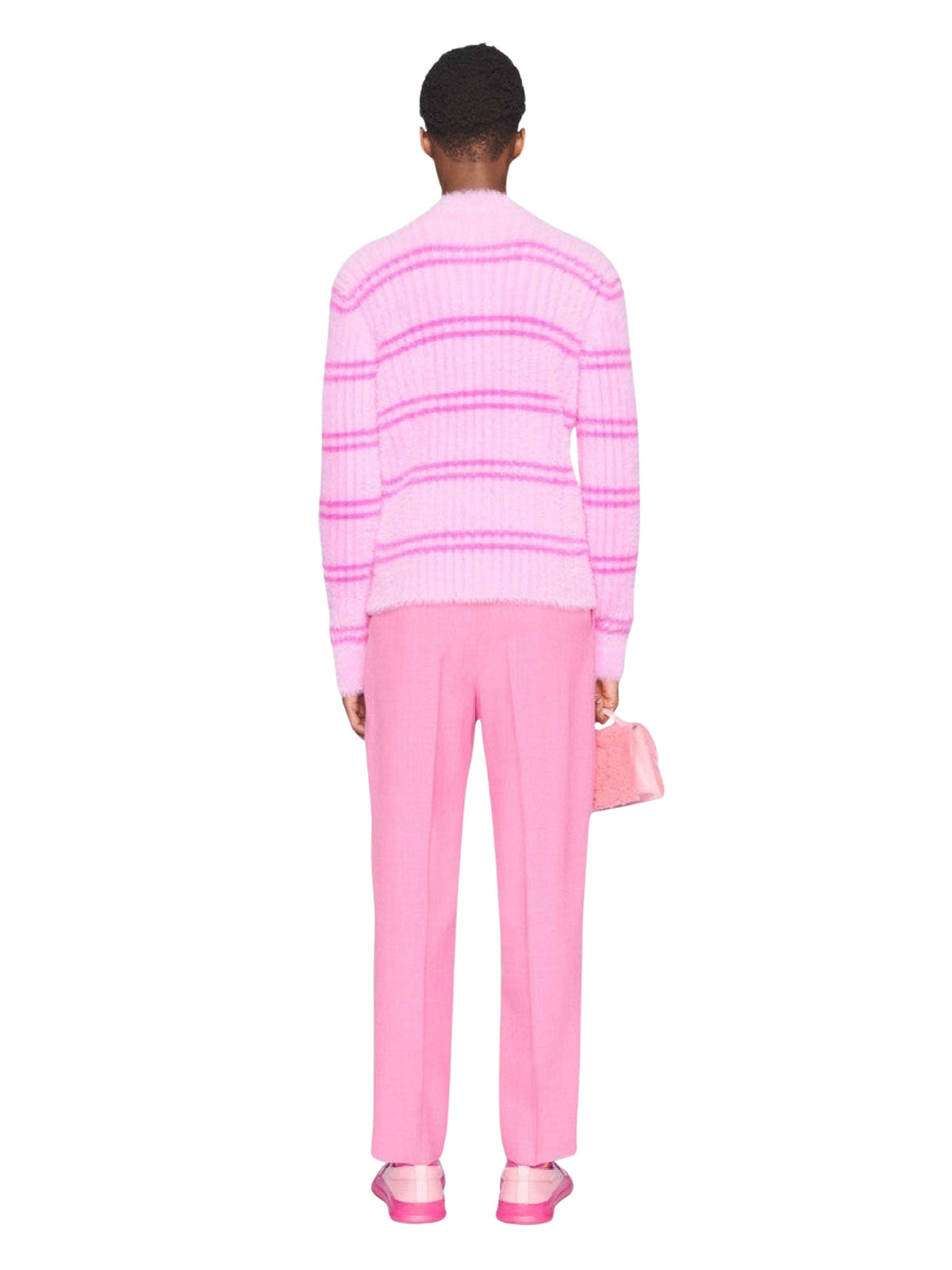 90€ / 7 sold //34 QTY / ST21%   Pull à rayures duveteux - Pink