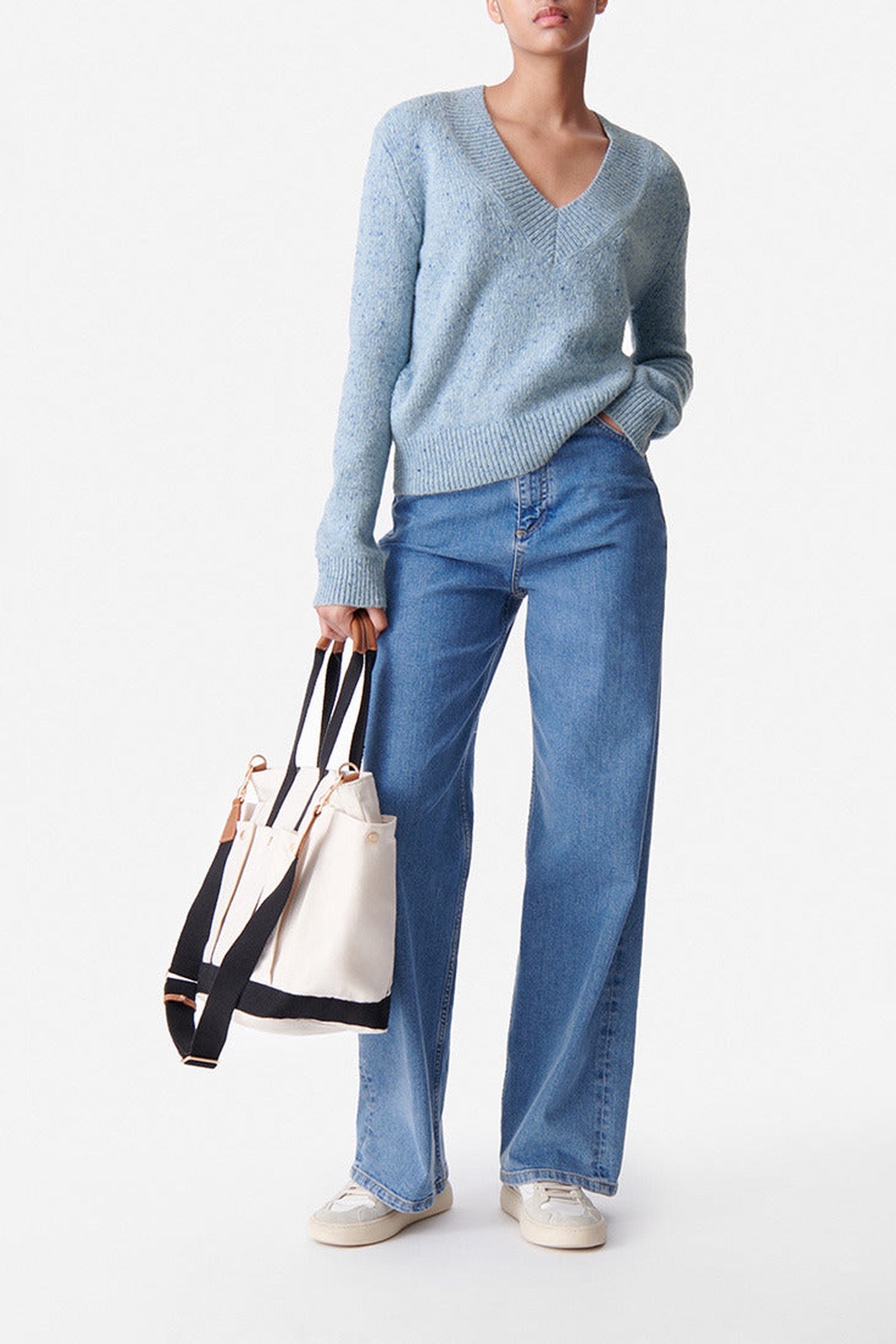 Pull Damita en laine - Azur