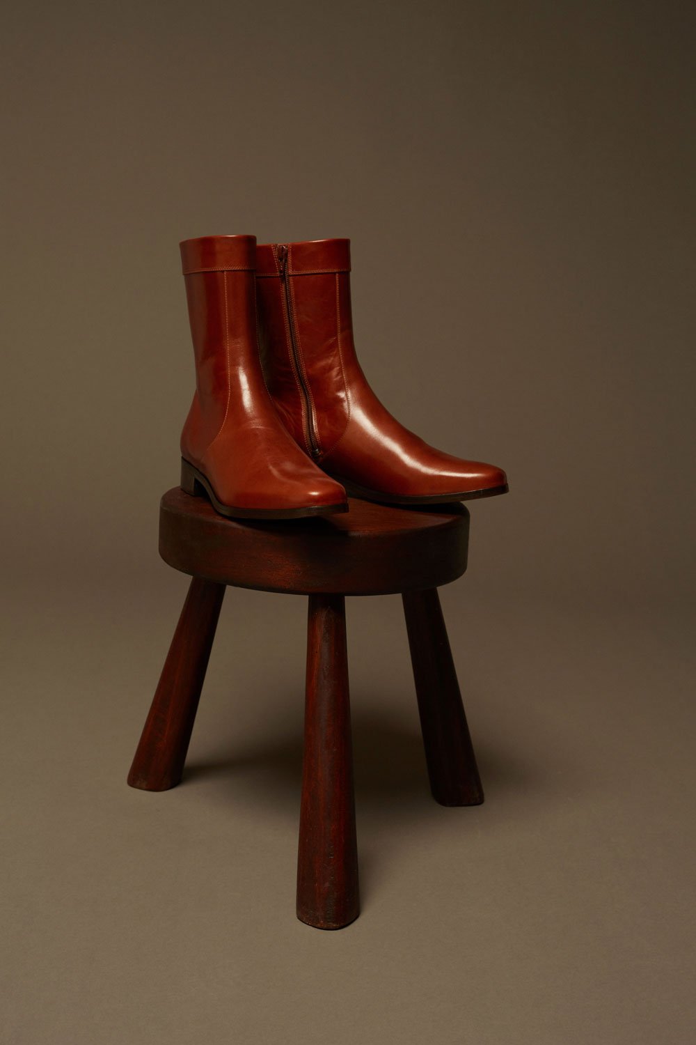 COGNAC _ Bottines Ecaille - Cognac