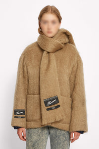 Square wool scarf - Moka