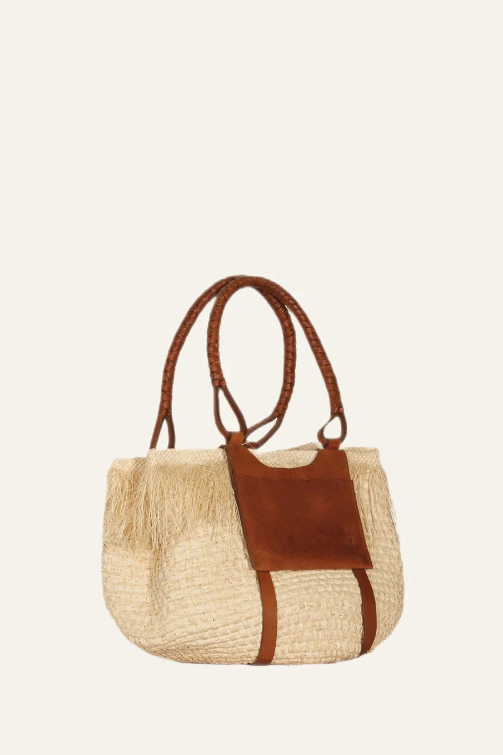 Brown / Eclipse Solar Bag in Ecru