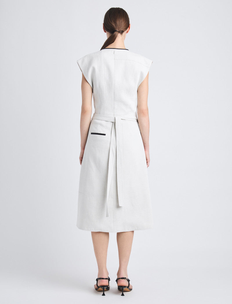 Robe Monir en coton de lin - Ecru