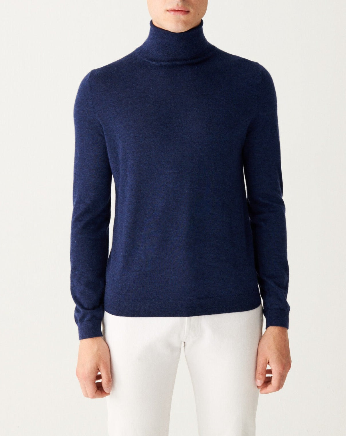 Pull col roulé classic ultrafin en cachemire - Désert