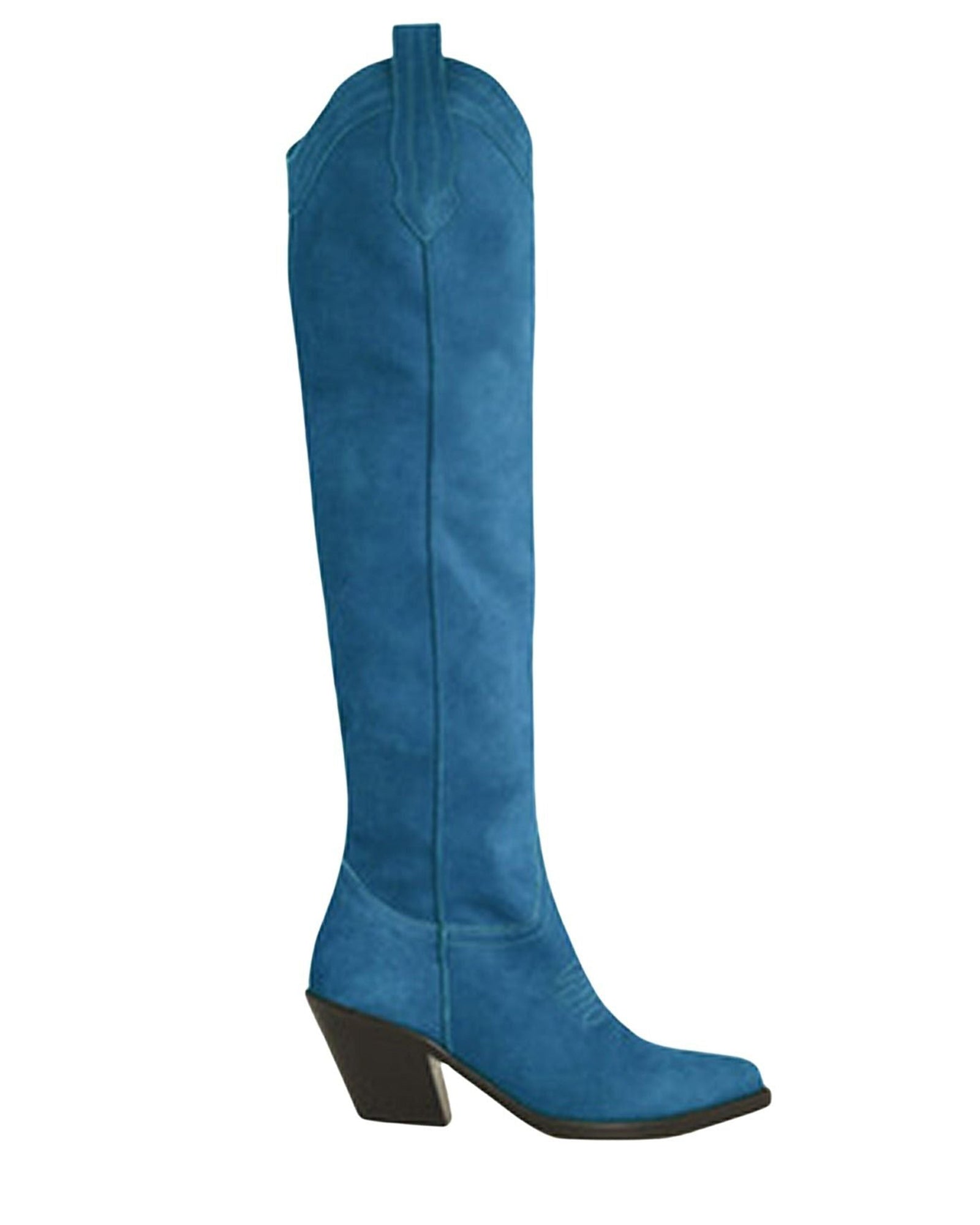 Bottes Eleanore 55 en daim - Blue Petrol Suede