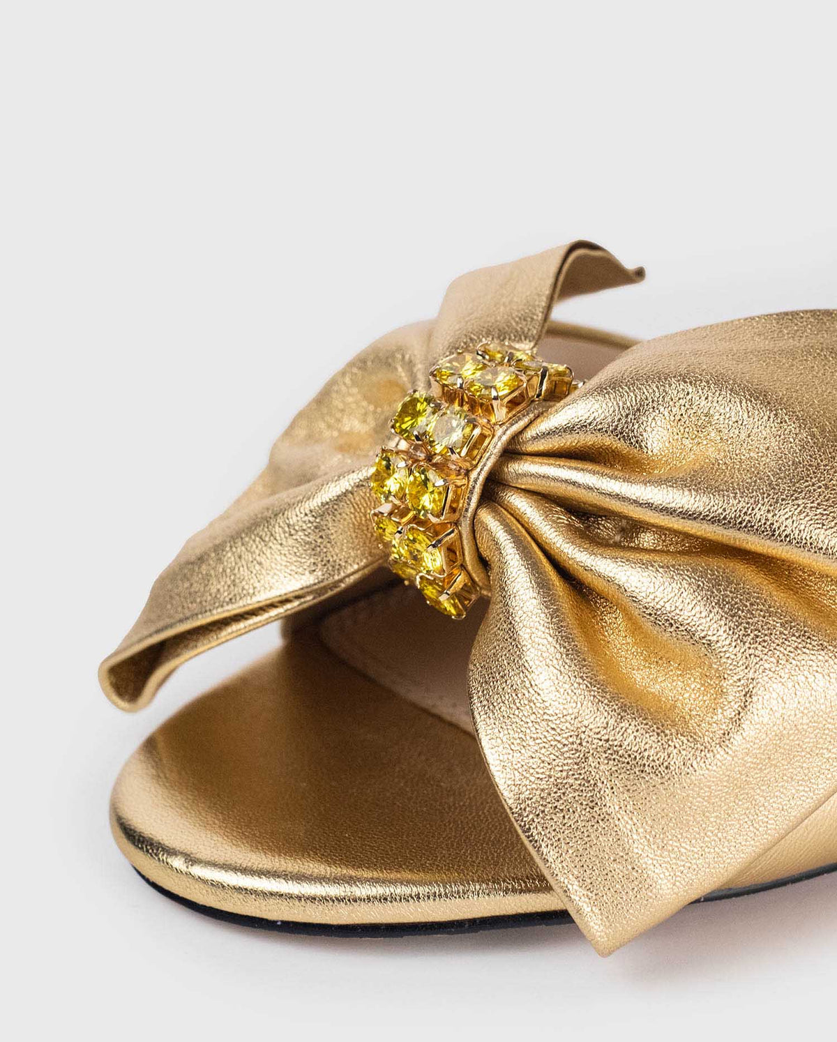 Sandales à talons Elegie en cuir - Gold