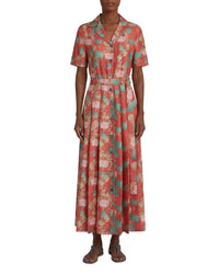 Robe longue Claudia en soie - Burgundy