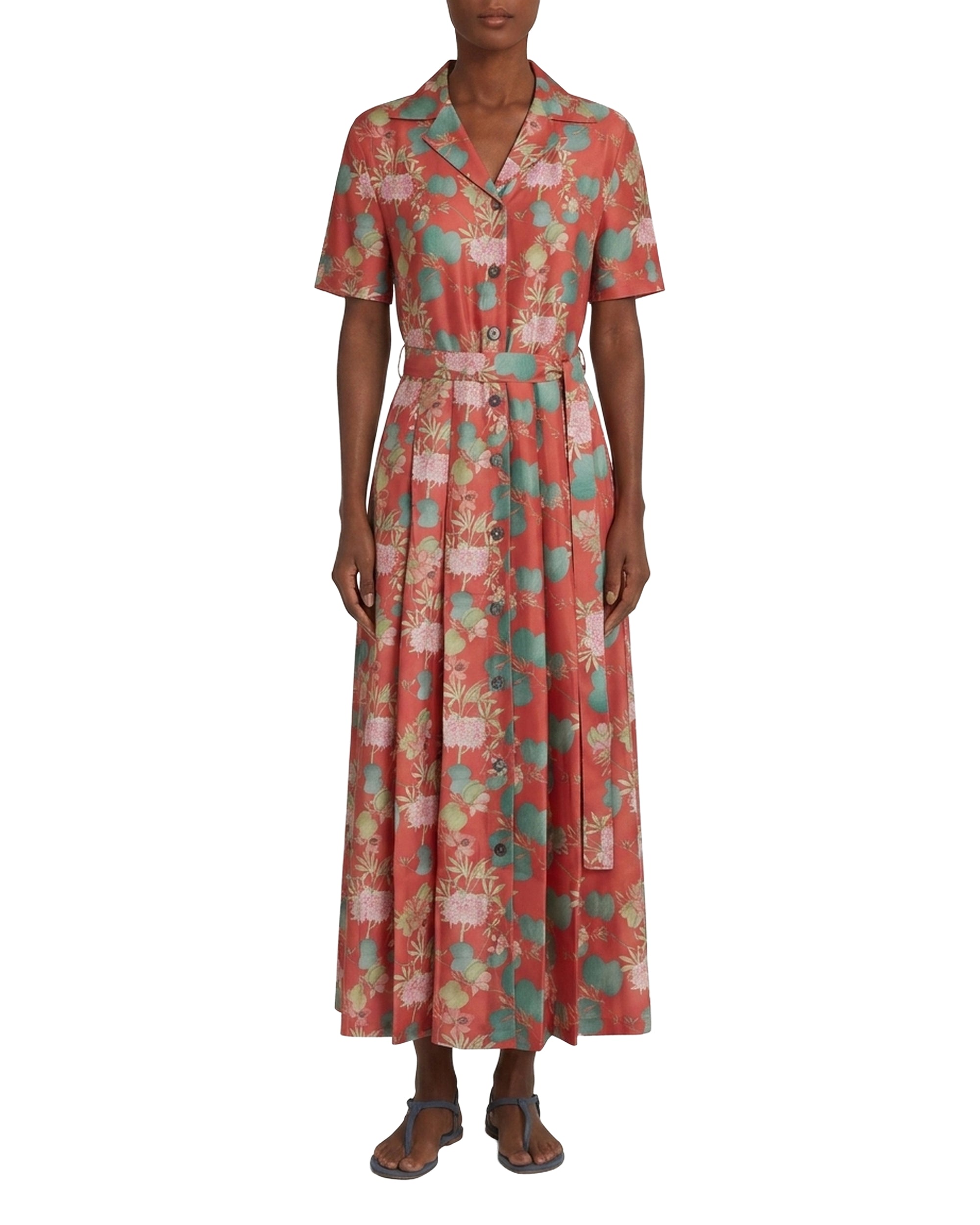 Robe longue Claudia en soie - Burgundy