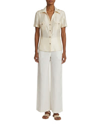 Chemise Selena en soie - Ivory