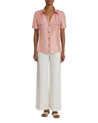 Chemise Selena en soie - Light Pink