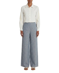Stephan trousers in linen - Blue