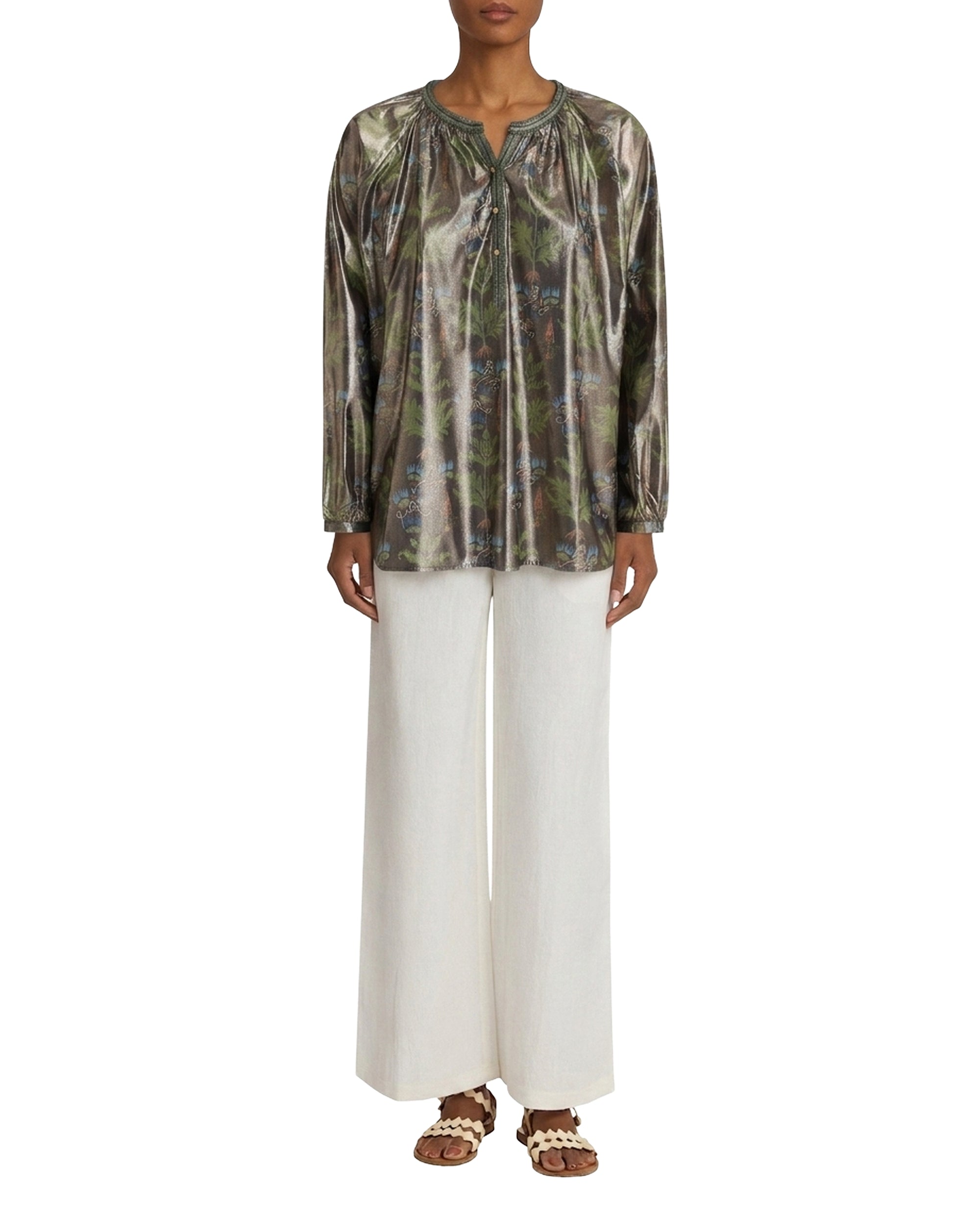 Blouse en lin - Blue