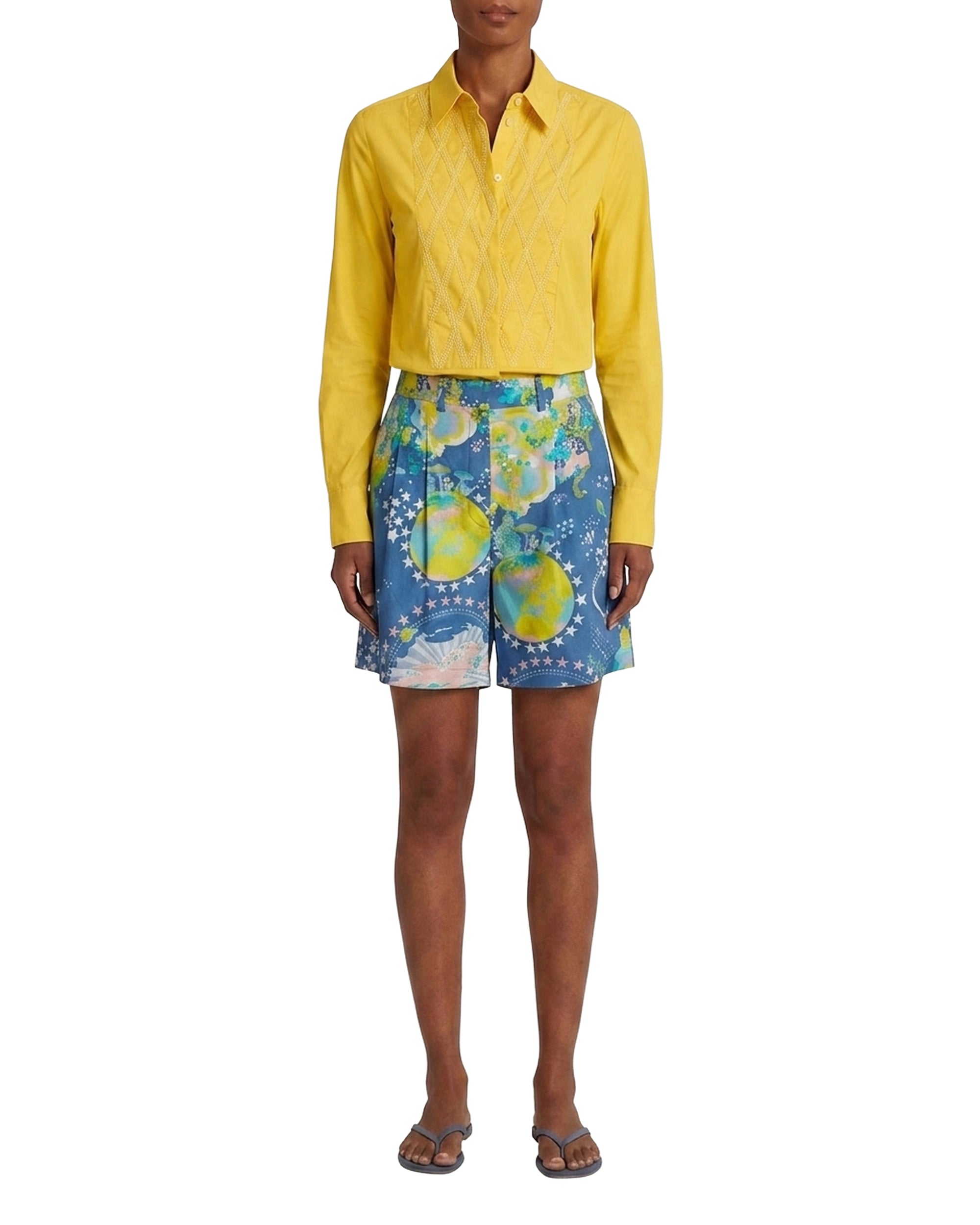 Cassandra long-sleeved blouse - Lemon