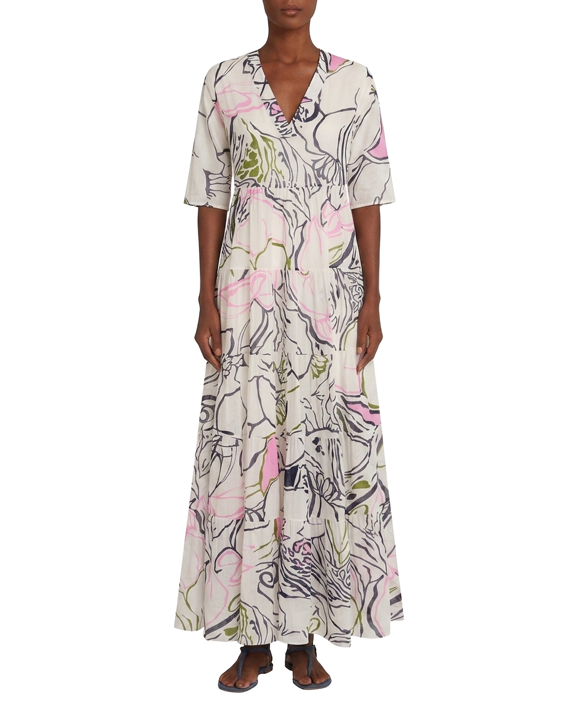 Alba maxi caftan - Blue