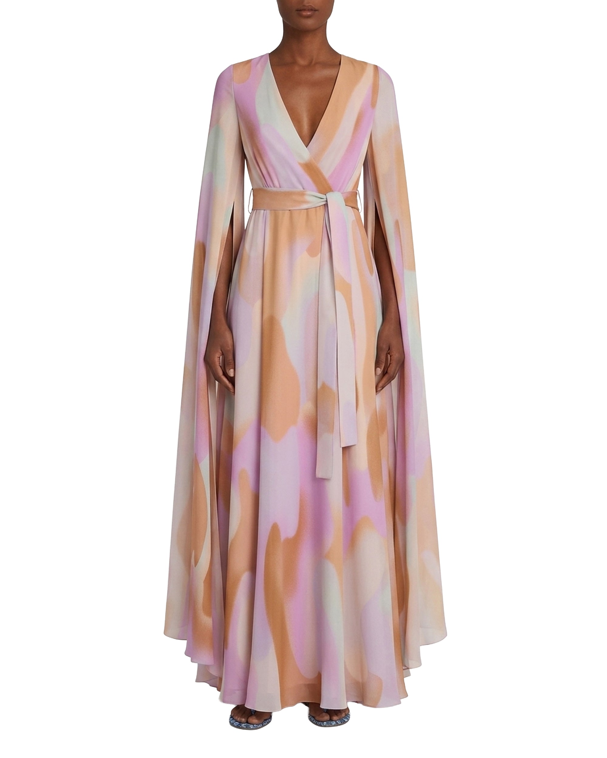Robe longue Clio en soie - Lilac