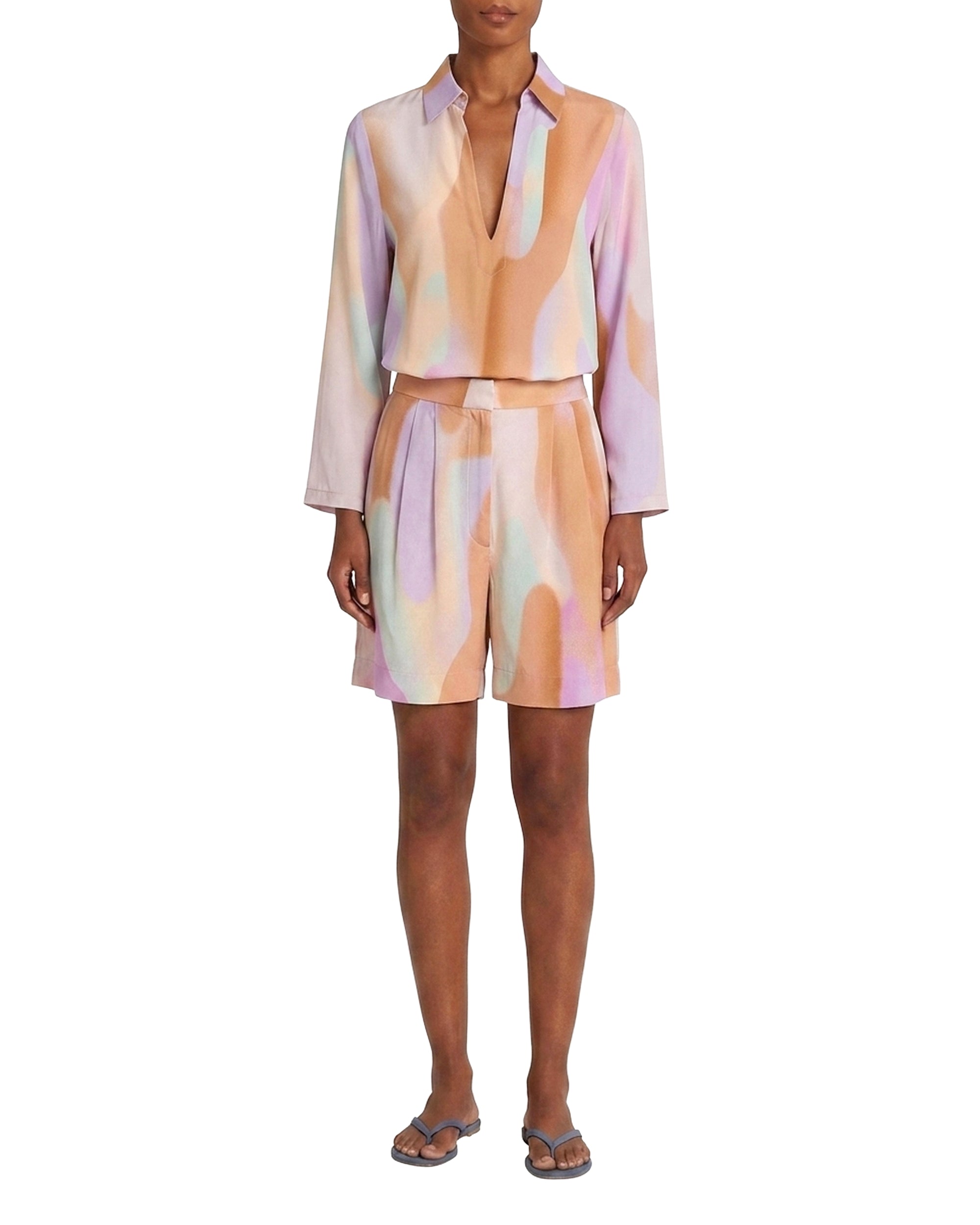 Tamu silk shorts - Lilac