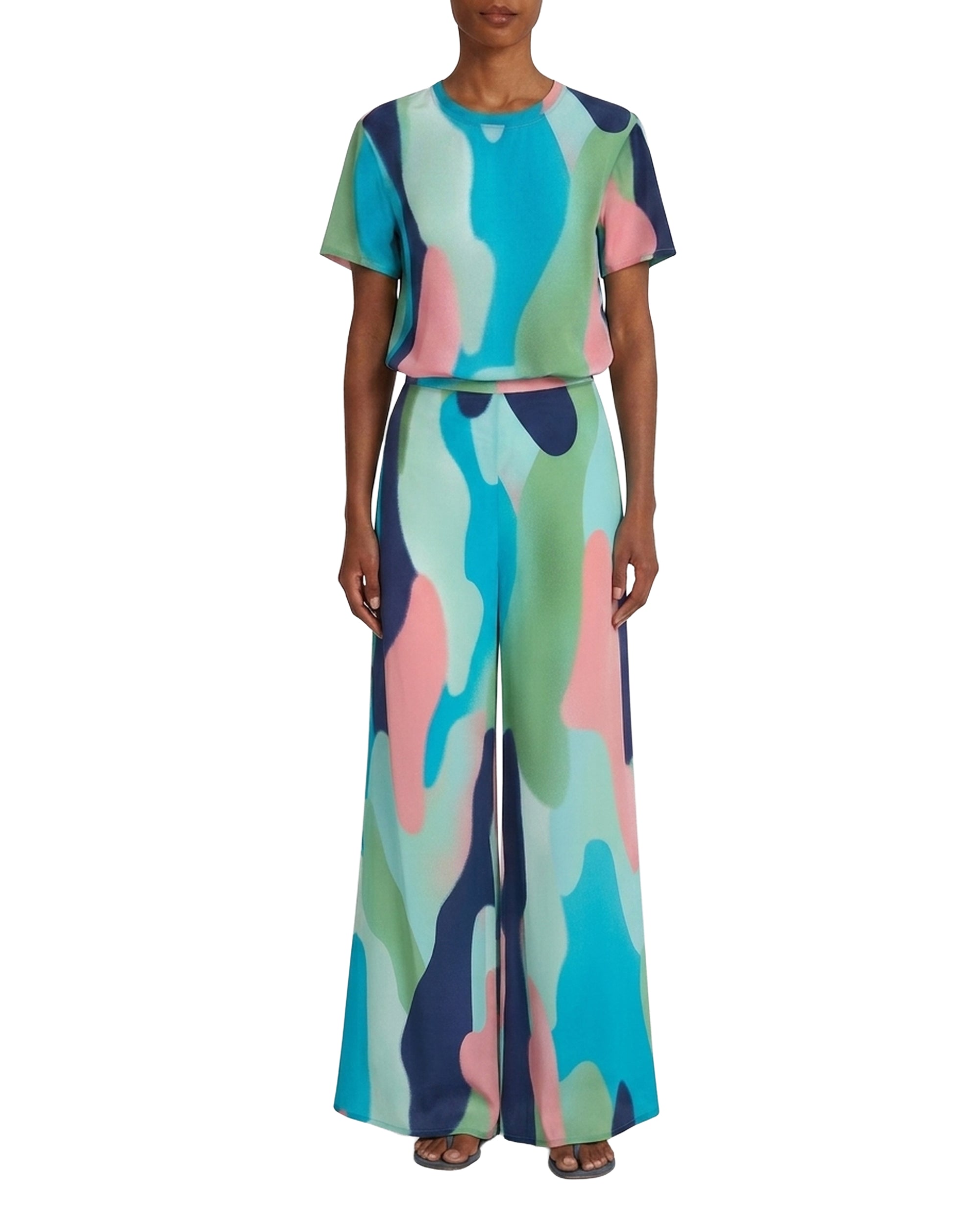 Blair silk trousers - Blue