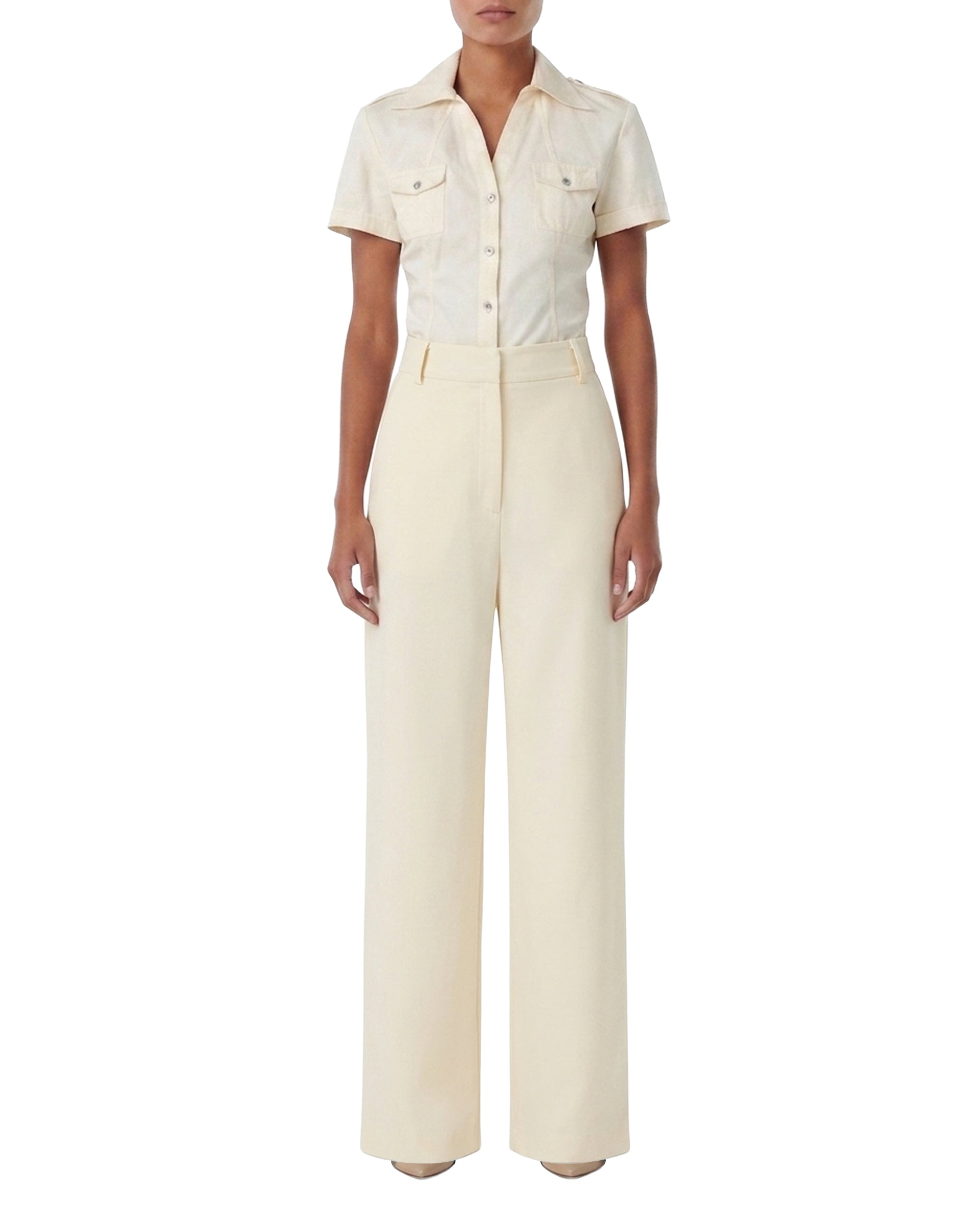Janine silk trousers - Milk