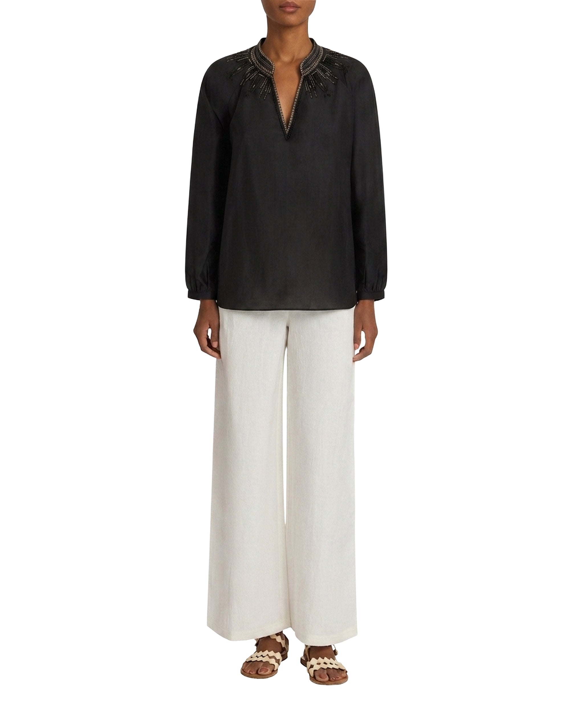 Blouse Ilizia en lin - Black