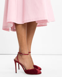 Escarpins Emma 105 en satin - Burgundy