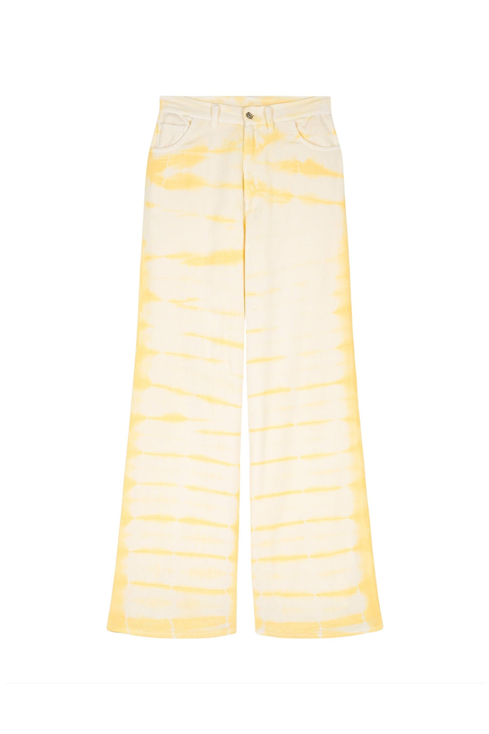 Jean wide leg Enca tie and dye - Yellow