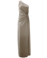 Robe longue asymétrique - Nude