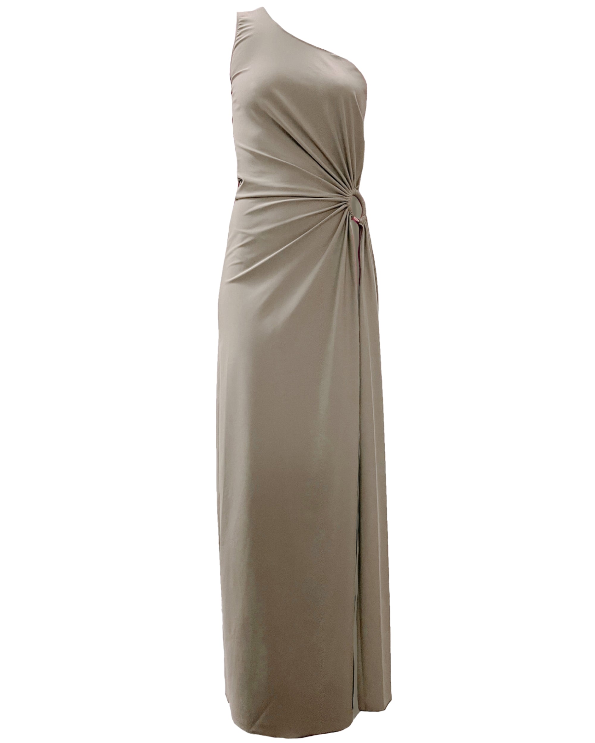 Robe longue asymétrique - Nude