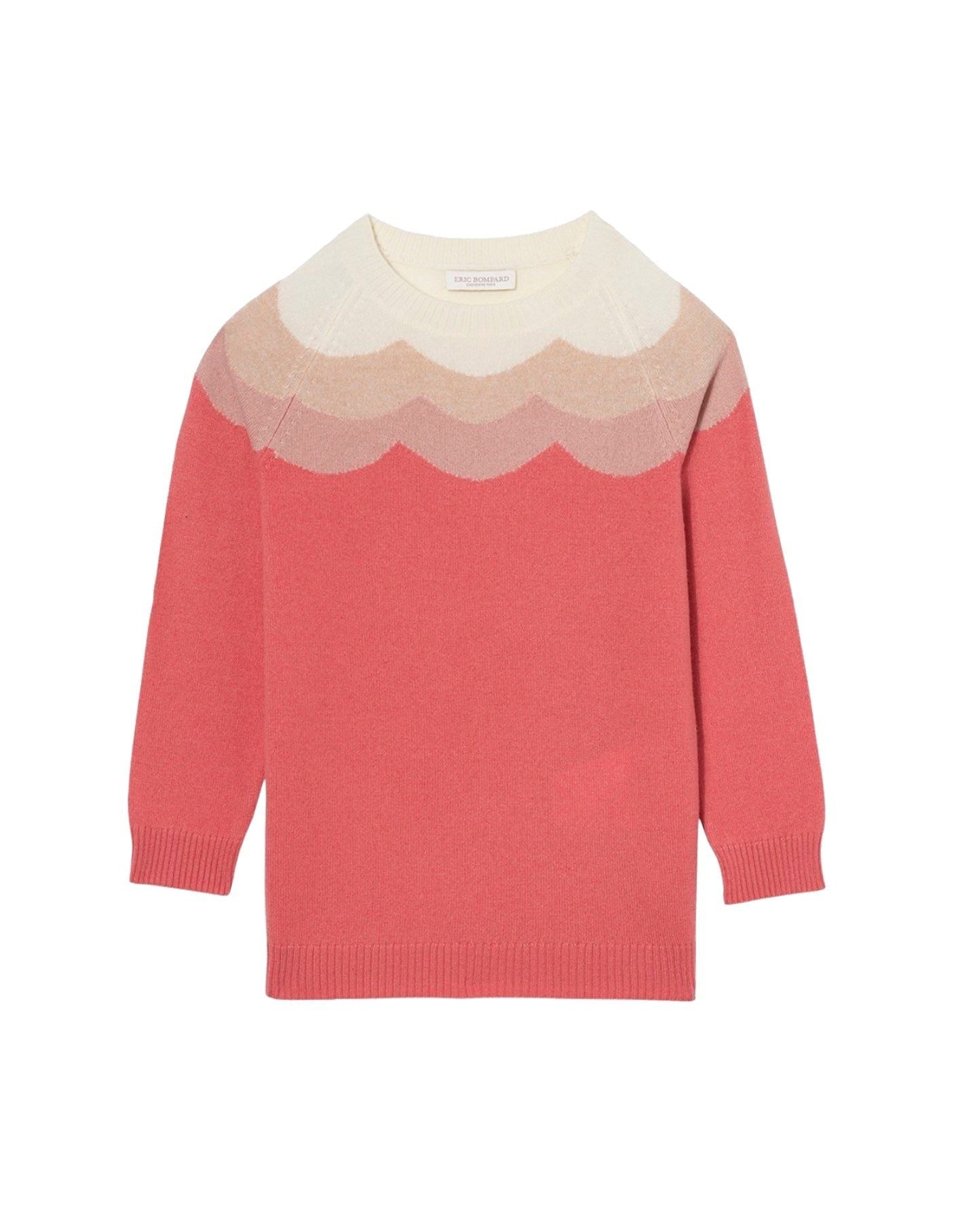 Intarsia Graphic cashmere round-neck jumper - Incarnadin
