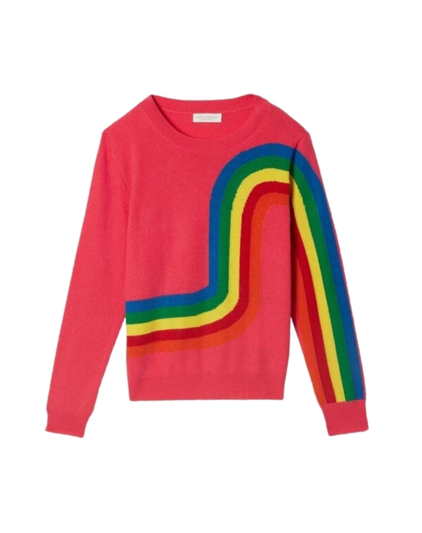Pull ras de cou Arc-en-ciel en cachemire - Pitaya