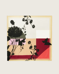 RECO120Carré Imprimé Patchwork Minimaliste Et Fleurs - Multicoloris
