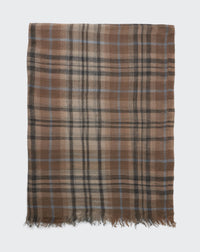 RECO125Foulard Tissé Tartan - Corde