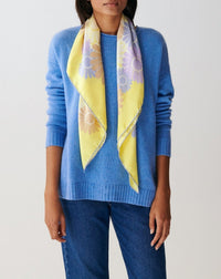 Printed silk square - Buvard Yellow