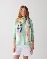 RECO125Carré Imprimé Bouquet Naïf - Multicoloris