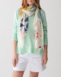 RECO125Carré Imprimé Bouquet Naïf - Multicoloris