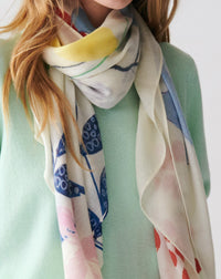RECO125Carré Imprimé Bouquet Naïf - Multicoloris